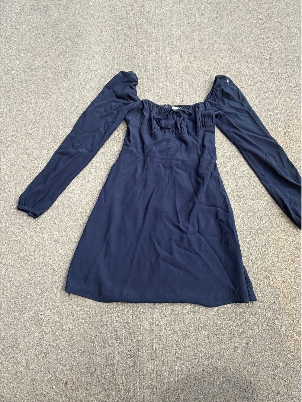 Sunday Best Navy Blue Long Sleeve Mini Dress XS